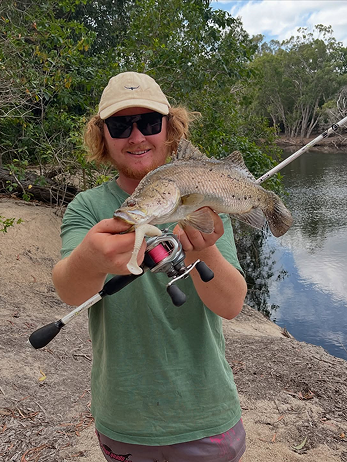 Angler with a catch