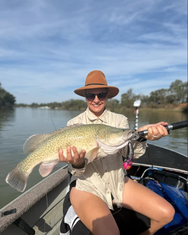 Maz with a ripper on Pink Skye